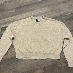 H&M Light Beige Crew Neck Sweater